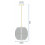 Lampe Suspendue Black App1675-cp Round 8