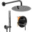 Inbouw Regendoucheset Rea Lungo Black Metallic + Box 1