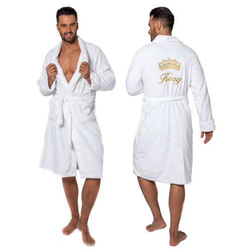 Ανδρικό Μπουρνούζι King White Size S/m
