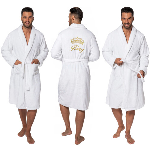 Ανδρικό Μπουρνούζι King White Size S/m 1