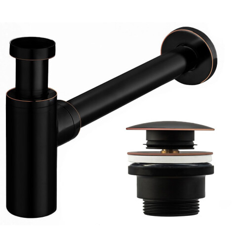 Universal Click-clack Νιπτήρας Siphon Rea Black Antique