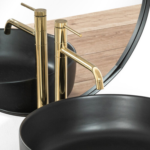 Βρύση Νιπτήρα Rea Lugano Slim, Gold High 1