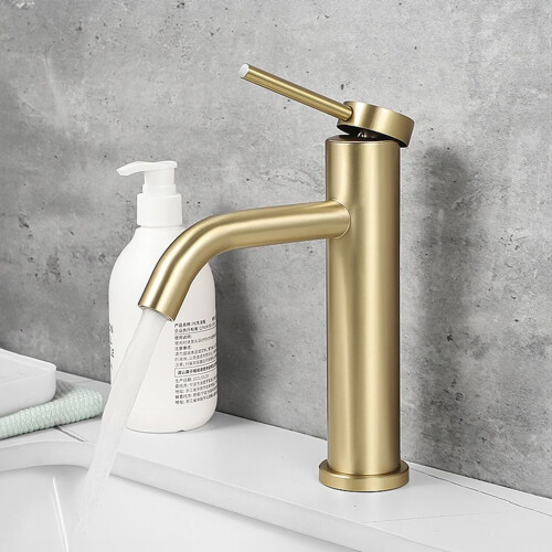 Βρύση Λεκάνης Rea Clif Gold Brushed Low 1