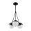 Κρεμαστό Φωτιστικό Milk Glass Ball APP687-3CP Μαύρο 2