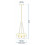 Κρεμαστό Φωτιστικό Milk Glass Ball APP687-3CP Μαύρο 6