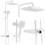 Shower Set Rea Bari White 1