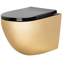 Toilet Bowl Carlo Mini Flat Gold/black