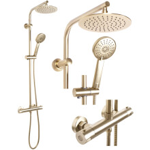 Shower Set Rea Bliss Brush Gold