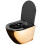 Επιτοίχια Λεκάνη Τουαλέτας Carlo Mini Flat Gold Black 3