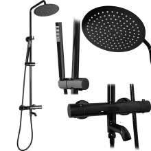 Termosztátos Zuhanyszett Rea Lungo Black Metallic