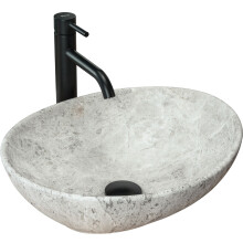 Countertop Washbasin Rea Sofia Light Stone