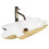 Countertop Washbasin Rea Sea White Gold + Plug Click-clack 1