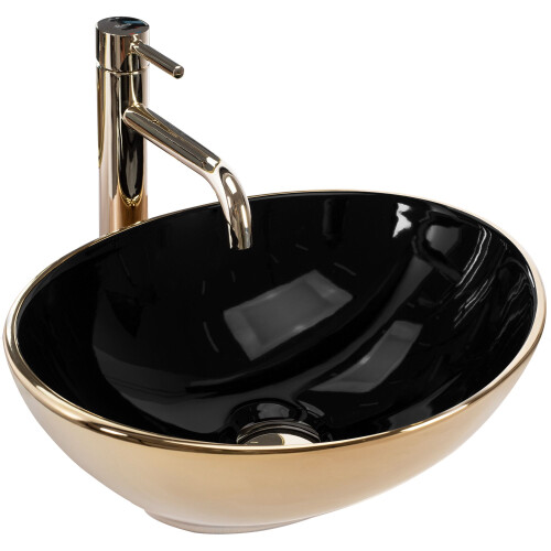 Countertop Washbasin Rea Sofia In Black Gold
