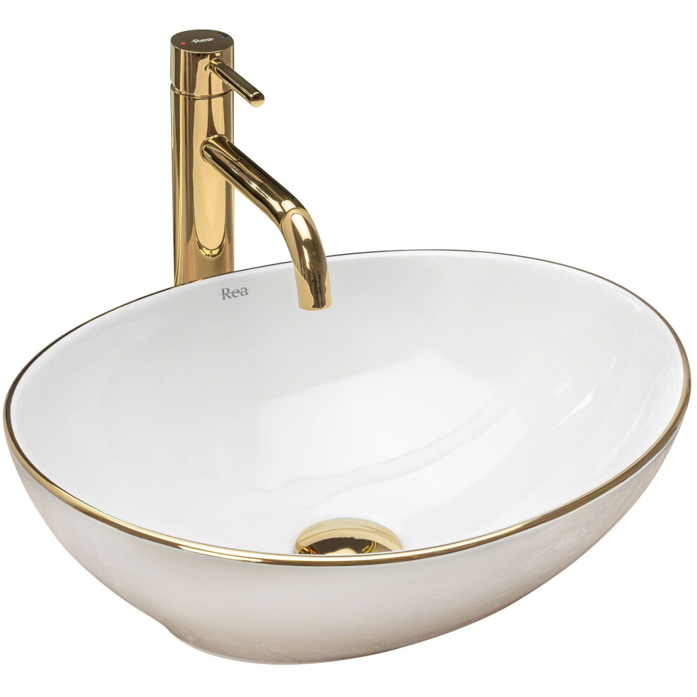 Countertop Washbasin Rea Sofia Gold Edge 5902557356607