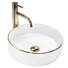 Countertop Basin Rea Sami Gold Edge