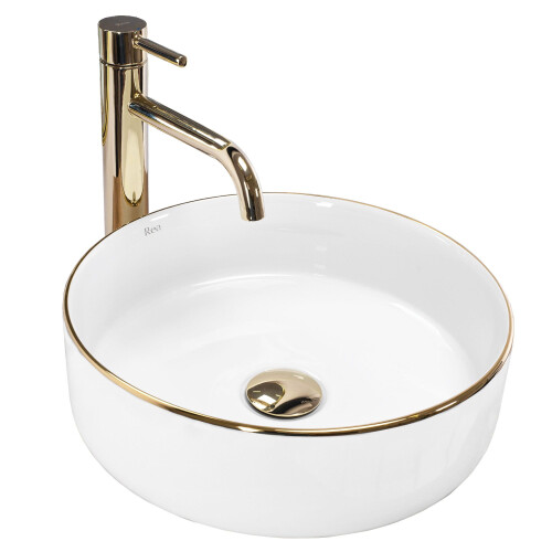 Countertop Basin Rea Sami Gold Edge