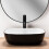 Countertop Basin Rea Belinda White Black 4