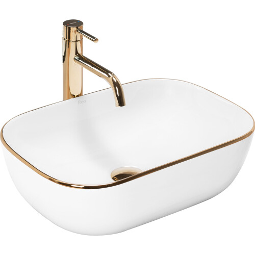 Countertop Basin Rea Belinda Gold Edge