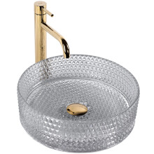 Countertop Washbasin Rea Cristal Light Grey