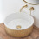 Countertop Washbasin Rea Helen Gold White 4
