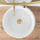 Countertop Washbasin Rea Helen Gold White 5