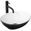 Countertop Washbasin Rea Sofia White Black 1