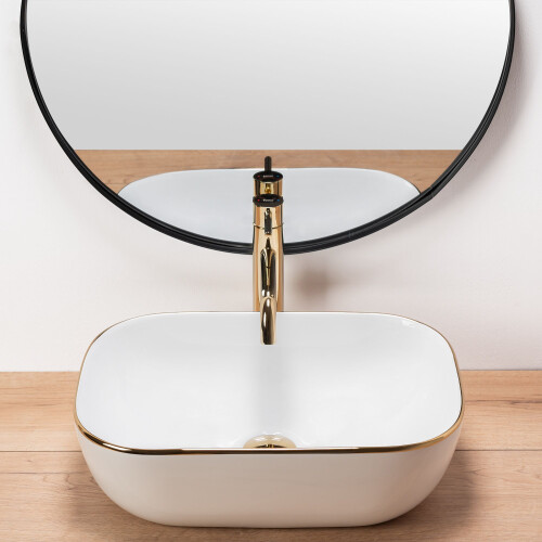 Countertop Basin Rea Belinda Gold Edge 2