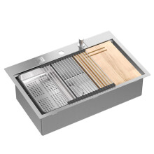 Stainless Steel Sink Burt 110 Workstation Brush Nickel