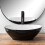 Countertop Washbasin Rea Sofia White Black 3