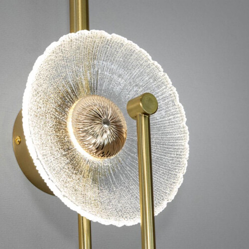 Φωτιστικο Τοιχου Led Lhj072-w Brush Gold 2
