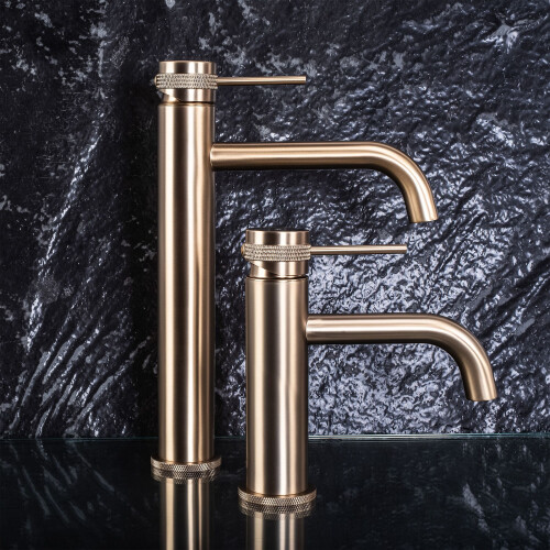 Robinet De Lavabo Rea Lungo Grip Brush Gold Low 2