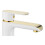 Βρύση Με Ψηλή Λεκάνη Rea Bloom Gold White 4