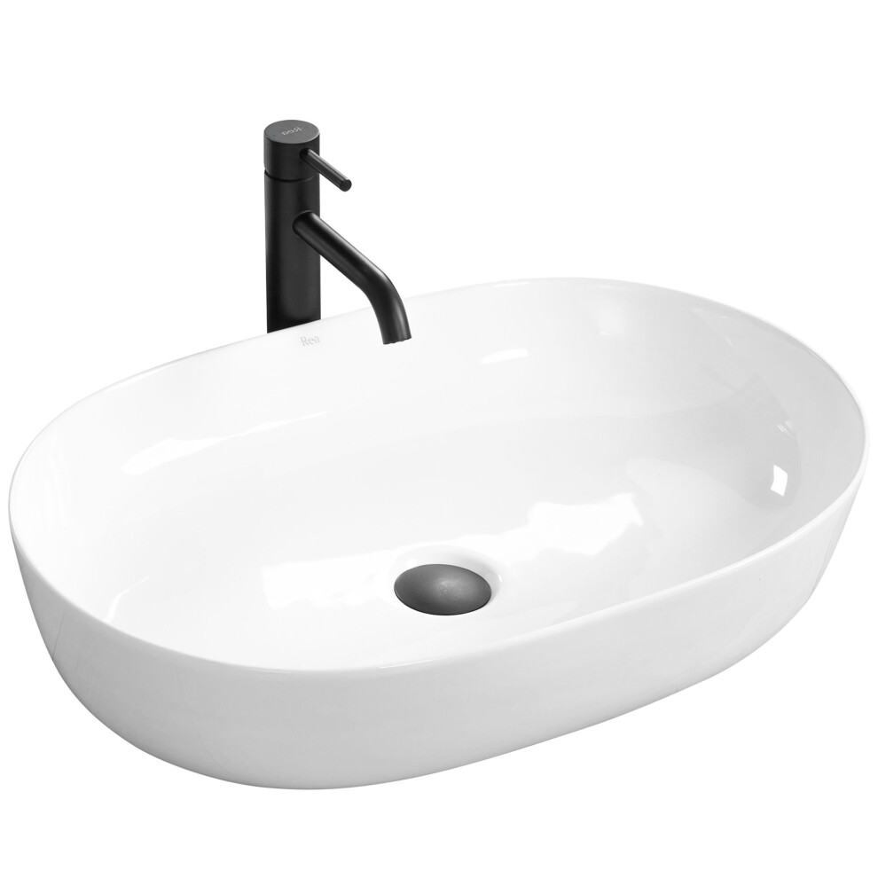 Ceramic Countertop Basin Cleo White - Rea 5902557340446