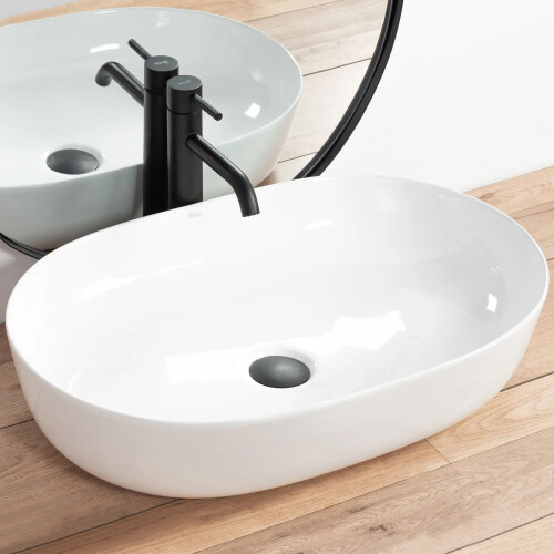 Ceramic Countertop Basin Cleo White - Rea 1