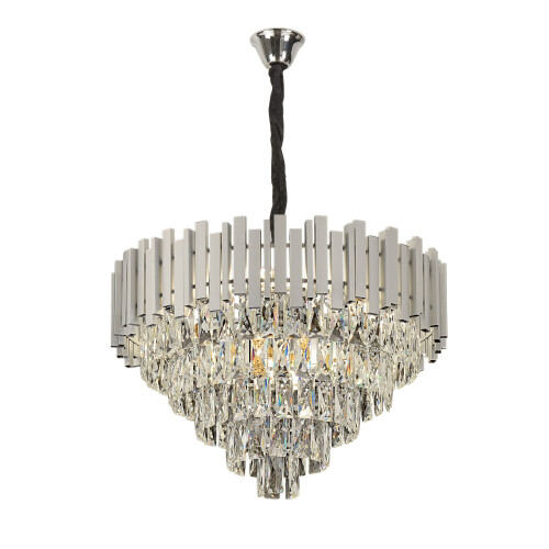 Κρεμαστό Φωτιστικό Με Κρύσταλλα G051-cp 50cm Chrome