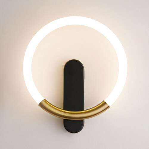 Φωτιστικο Τοιχου Led Lhj068-w C Brush Gold/black 1