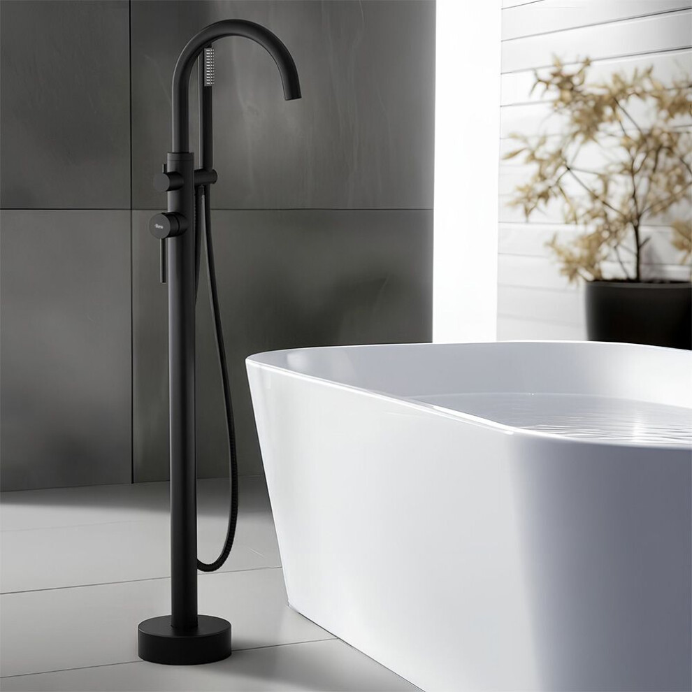 Free-Standing Faucet Rea Lungo Black 5906366019838