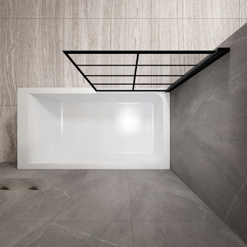 Schermo Vasca Rea Lagos-1 Fix 70 Black 2