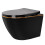 Επιτοίχια Λεκάνη Τουαλέτας Rea Carlo Mini Black Gold Edge 1