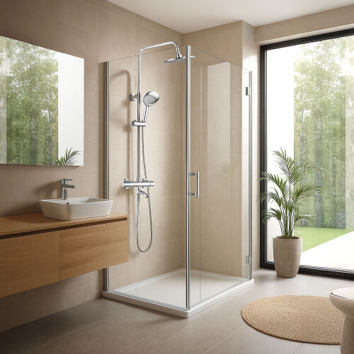 Doucheset Rea Lungo Diamond Chrom Met Thermostaat 2