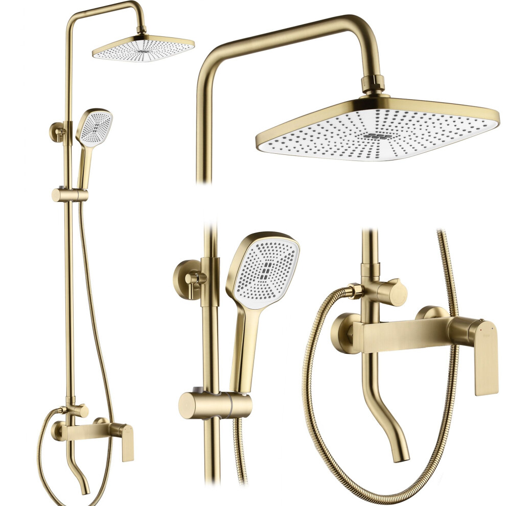 Shower Set Rea Storm Gold Brush 5906366007859