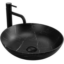 Countertop Washbasin Rea Fibo Black Matt