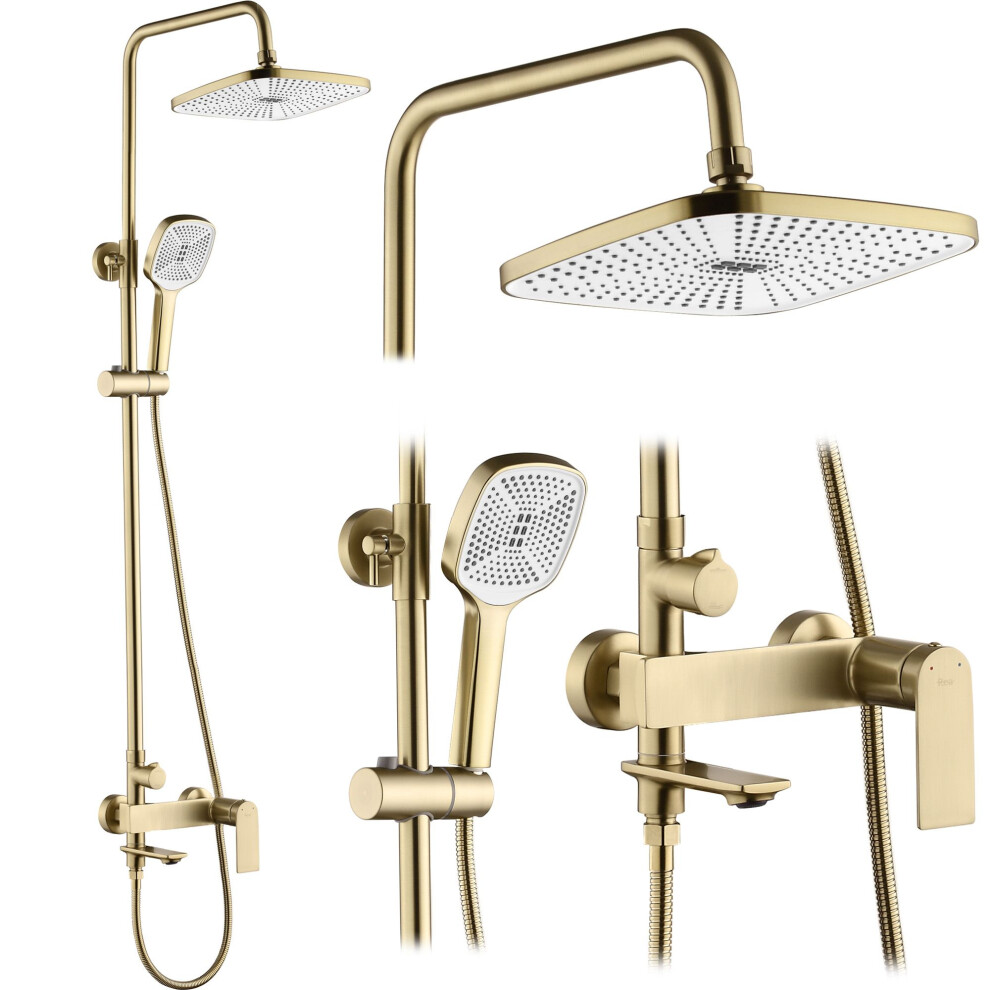 Shower Set Rea Storm Gold Brush 5906366007866
