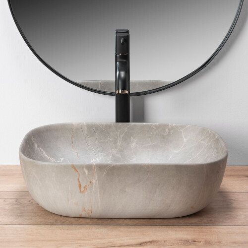 Lavabo Da Appoggio Rea Livia Beige 2