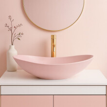 Vasque À Poser Rea Royal Powder Pink Matt