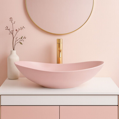 Vasque À Poser Rea Royal Powder Pink Matt