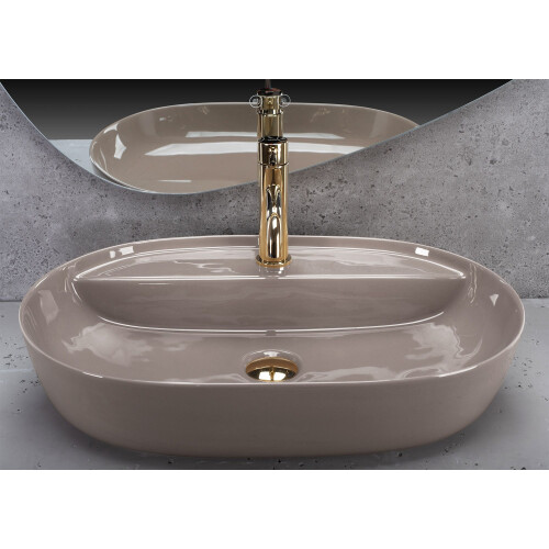 Vasque À Poser Rea Aura 61 Beige Shiny 2