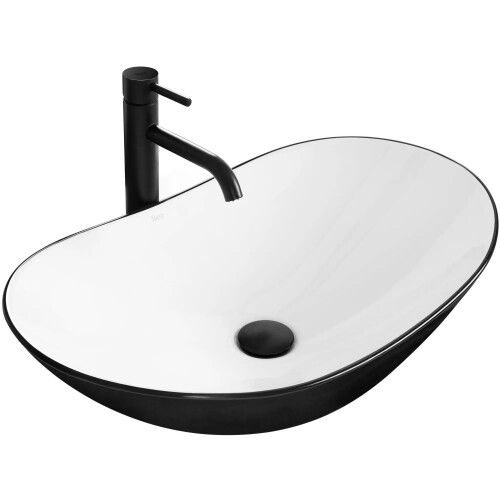 Countertop Basin Rea Royal Black White 1