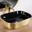 Vasque À Poser Rea Belinda Black Brush Gold 7