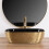 Vasque À Poser Rea Belinda Black Brush Gold 3